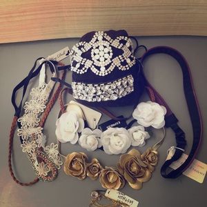 9 pc bohemian head bands hair accessories Express